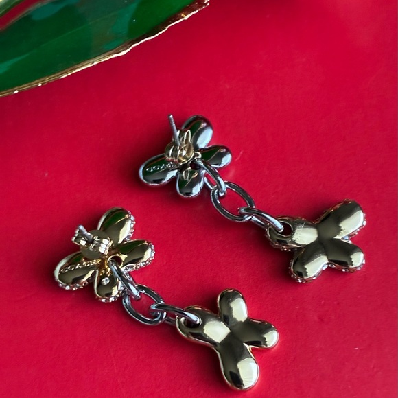COACH Earrings,Coach Gold and Silver Butterfly Earrings - Picture 4 of 8